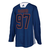 Connor McDavid #97 Edmonton Oilers Royal Practice Player Jersey