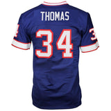 Thurman Thomas #34 Buffalo Bills Royal Blue 1990 Retired Player Vintage Replica Jersey