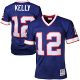 Jim Kelly #12 Buffalo Bills Royal Blue 1990 Retired Player Vintage Replica Jersey