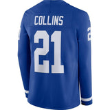 Landon Collins New York Giants Royal Therma Long Sleeve Jersey