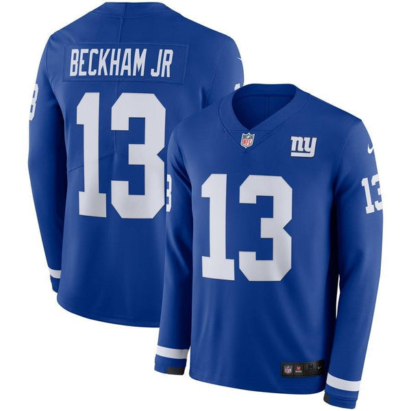 Odell Beckham Jr New York Giants Royal Therma Long Sleeve Jersey