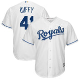 Danny Duffy #41 Kansas City Royals White Cool Base Home Player Jersey