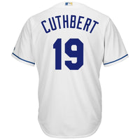 Cheslor Cuthbert #19 Kansas City Royals White Home Cool Base Player Jersey