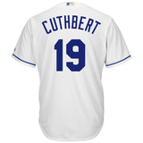 Cheslor Cuthbert #19 Kansas City Royals White Home Cool Base Player Jersey
