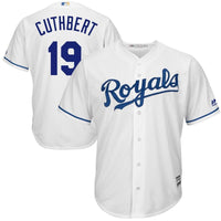 Cheslor Cuthbert #19 Kansas City Royals White Home Cool Base Player Jersey