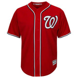 Washington Nationals White/Scalet Official Cool Base Jersey