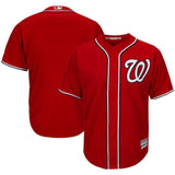 Washington Nationals White/Scalet Official Cool Base Jersey