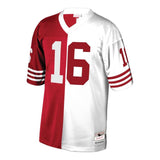 Joe Montana #16 San Francisco 49ers Scarlet/White 1990 Retired Player Split Replica Jersey