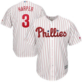 Bryce Harper #3 Philadelphia Phillies Youth White/Scarlet Home Official Cool Base Player Jersey