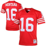 Joe Montana #16 San Francisco 49ers Scarlet 1990 Retired Player Vintage Replica Jersey