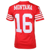Joe Montana #16 San Francisco 49ers Scarlet 1990 Retired Player Vintage Replica Jersey