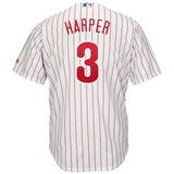 Bryce Harper #3 Philadelphia Phillies Youth White/Scarlet Home Official Cool Base Player Jersey