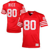 Jerry Rice #80 San Francisco 49ers Scarlet 1990 Retired Player Vintage Replica Jersey