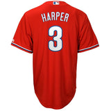 Bryce Harper #3 Philadelphia Phillies Youth Scarlet Cool Base Replica Player Jersey