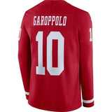 Jimmy Garoppolo San Francisco 49ers Scarlet Therma Long Sleeve Jersey