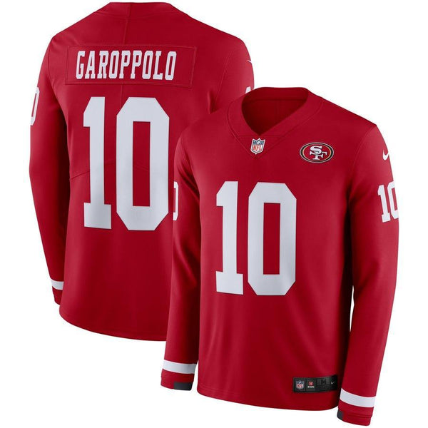 Jimmy Garoppolo San Francisco 49ers Scarlet Therma Long Sleeve Jersey