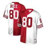 Jerry Rice #80 San Francisco 49ers Scarlet/White 1990 Retired Player Split Replica Jersey