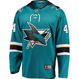 Brenden Dillon #4 San Jose Sharks Youth Teal Breakaway Player Jersey