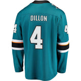 Brenden Dillon #4 San Jose Sharks Youth Teal Breakaway Player Jersey