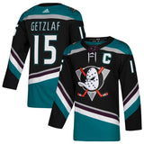 Ryan Getzlaf #15 Anaheim Ducks Black/Teal Alternate Authentic Player Jersey