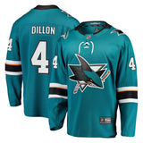 Brenden Dillon #4 San Jose Sharks Youth Teal Breakaway Player Jersey