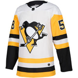 Kris Letang #58 Pittsburgh Penguins Black Authentic/White Away Player Jersey