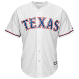 Texas Rangers White/Royal Official Cool Base Jersey