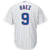 Javier Baez #9 Chicago Cubs White/Royal Cool Base Player Jersey