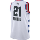 Joel Embiid #21 76ers White/Black 2019 NBA All-Star Game Finished Mens Swingman Jersey