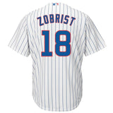 Ben Zobrist #18 Chicago Cubs White/Royal Cool Base Player Jersey