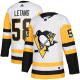 Kris Letang #58 Pittsburgh Penguins Black Authentic/White Away Player Jersey