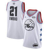 Joel Embiid #21 76ers White/Black 2019 NBA All-Star Game Finished Mens Swingman Jersey