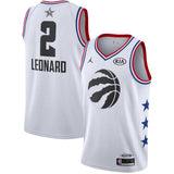Kawhi Leonard #2  Black/White 2019 NBA All-Star Game Finished Mens Swingman Jersey