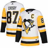 Sidney Crosby #87 Pittsburgh Penguins Black Authentic/White Away Player Jersey