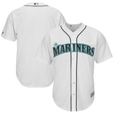 Seattle Mariners White/Aqua/Cream Official Cool Base Jersey