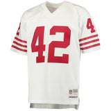 Ronnie Lott #42 San Francisco 49ers White 1990 Retired Player Replica Jersey