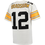Terry Bradshaw #12 Pittsburgh Steelers White 1976 Replica Retired Player Jersey