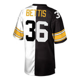 Jerome Bettis #36 Pittsburgh Steelers Black/White 1996 Retired Player Split Replica Jersey