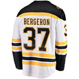 Patrice Bergeron #37 Boston Bruins White Away Breakaway Player Jersey