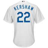 Clayton Kershaw #22 Los Angeles Dodgers Youth White Official Cool Base Player Jersey