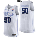 Justin Robinson #50 Duke Blue Devils Stitched Mens College Basketball Jersey