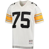 Joe Greene #75 Pittsburgh Steelers White 1976 Replica Retired Player Jersey