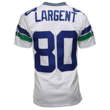 Steve Largent #80 Seattle Seahawks White 1985 Retired Player Vintage Replica Jersey