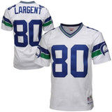 Steve Largent #80 Seattle Seahawks White 1985 Retired Player Vintage Replica Jersey
