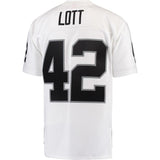 Ronnie Lott #42 Oakland Raiders White 1991 Replica Retired Player Jersey