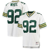 Reggie White #92 Green Bay Packers White 1996 Replica Retired Player Jersey