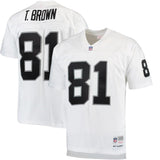 Tim Brown #81 Oakland Raiders White 1997 Replica Retired Player Jersey