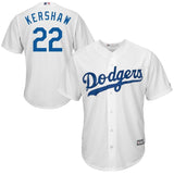 Clayton Kershaw #22 Los Angeles Dodgers Youth White Official Cool Base Player Jersey