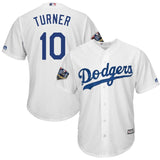Justin Turner #10 Los Angeles Dodgers White 2018 World Series