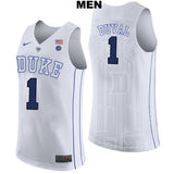Trevon Duval #1 Duke Blue Devils Stitched Mens College Basketball Jersey